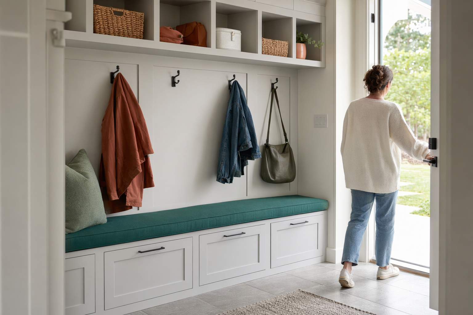 Laundry and mudroom storage systems